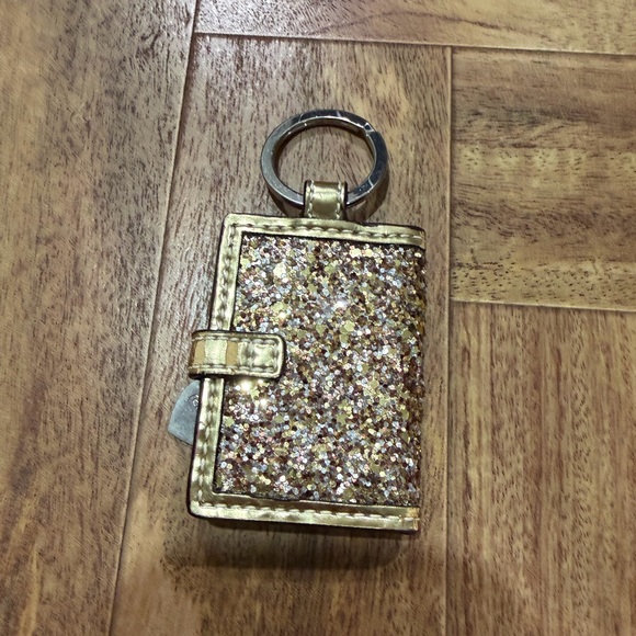 vintage Coach gold glitter photobook keychain bag charm - Picture 2 of 5